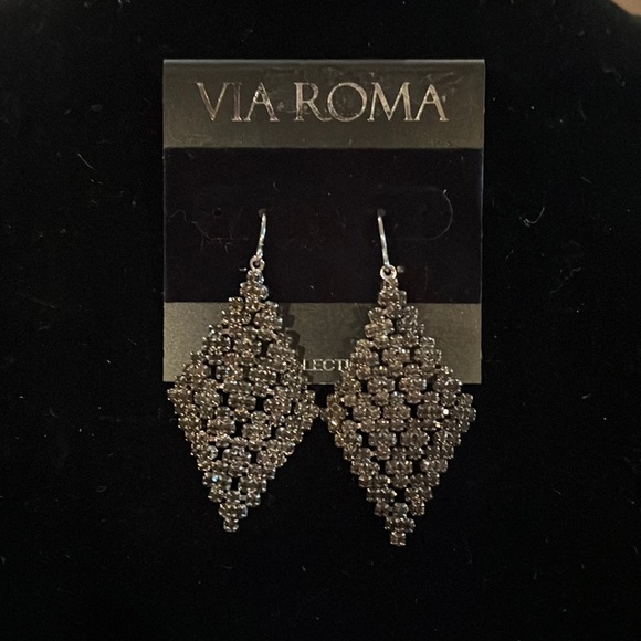 NWT Via Roma bling, dangle earrings - Picture 1 of 3